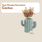 Vaso Plissado Decorativo - Cactus
