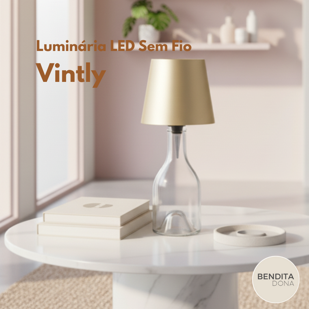 Luminária LED para Garrafas - Vintly