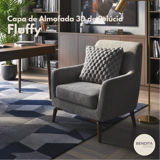 Capa de Almofada 3D de Pelúcia - Fluffy