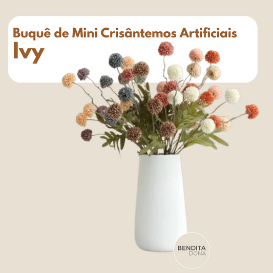 Buquê de Mini Crisântemos Artificiais - Ivy