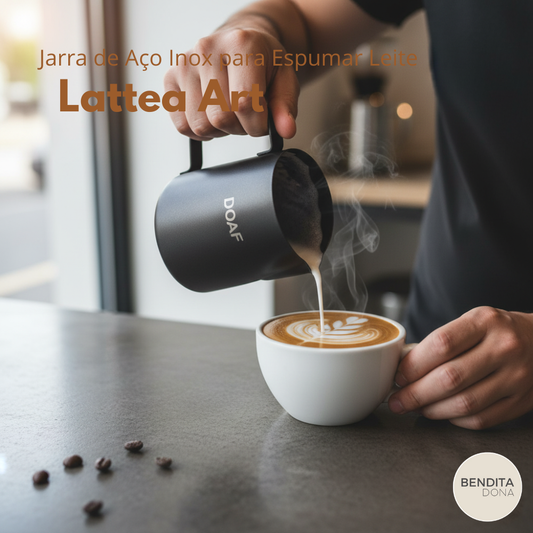 Jarra de Aço Inox para Espumar Leite - Lattea Art