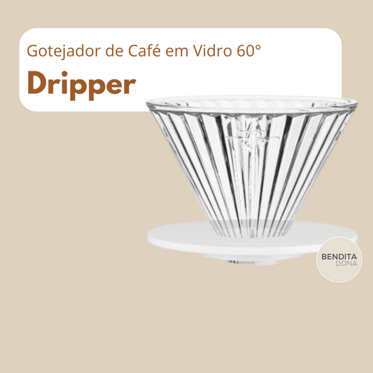 Gotejador de Café em Vidro 60° - Dripper