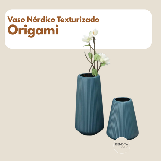 Vaso Nórdico Texturizado - Origami
