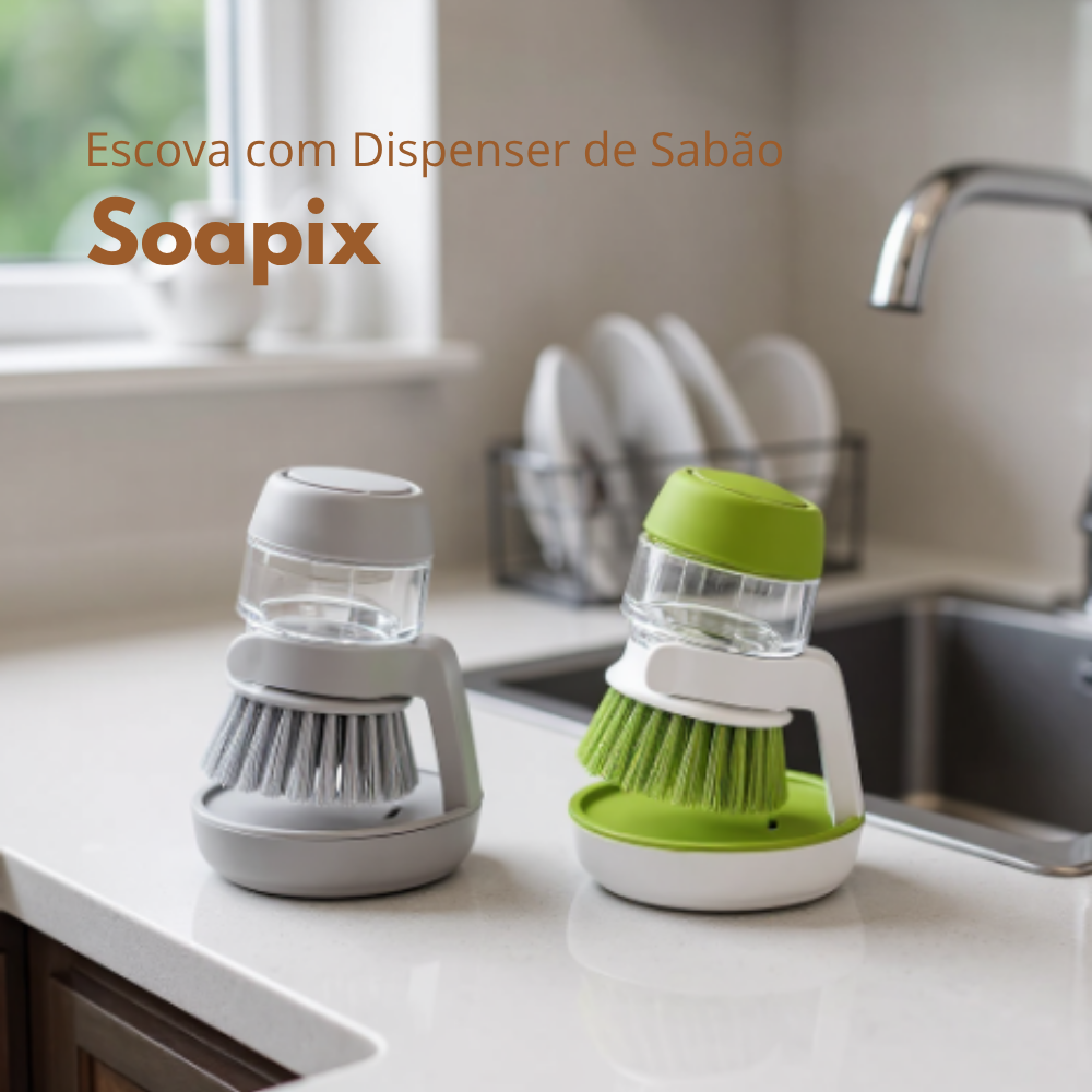 Escova com Dispenser de Sabão - Soapix