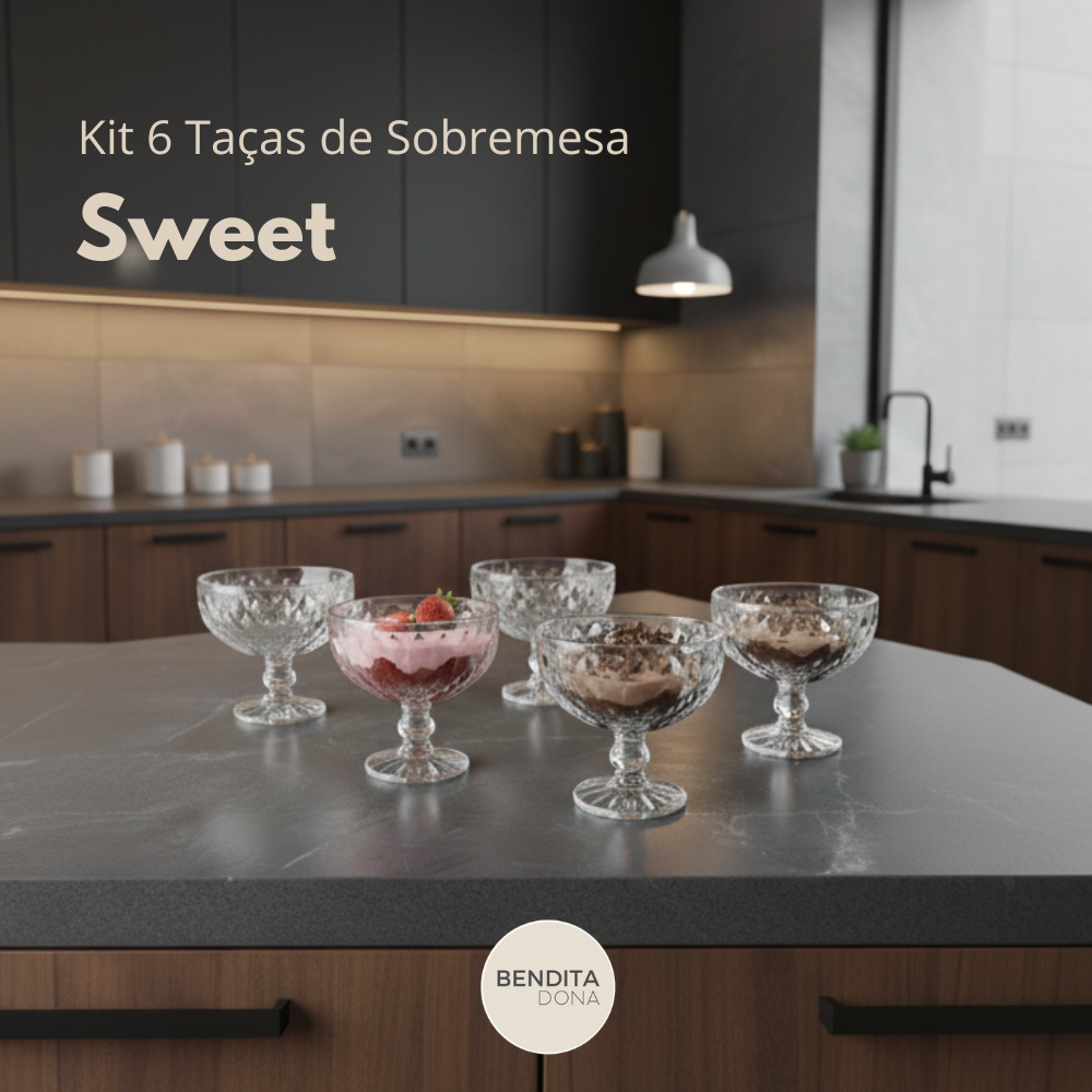 Kit 6 Taças de Sobremesa - Sweet