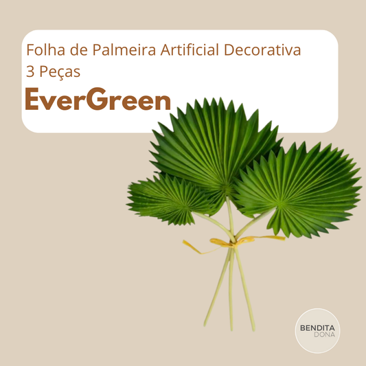 Folha de Palmeira Artificial Decorativa 3 peças - EverGreen