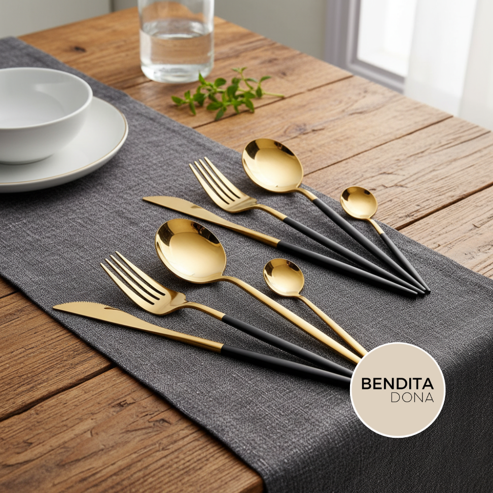 Conjunto de talheres de aço inox 24 peças - Luxe