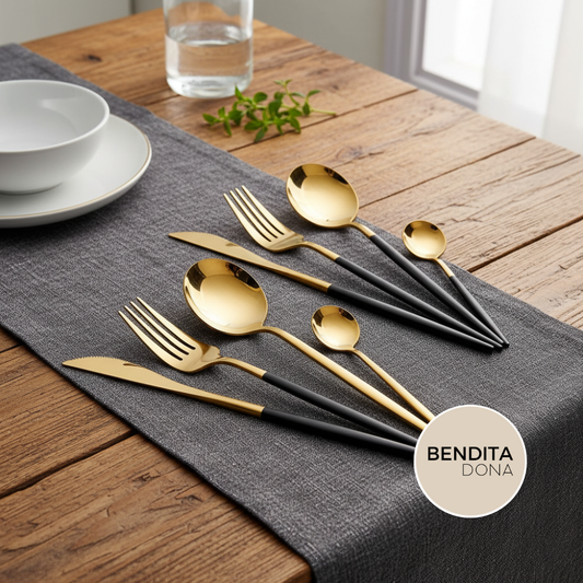 Conjunto de talheres de aço inox 24 peças - Luxe