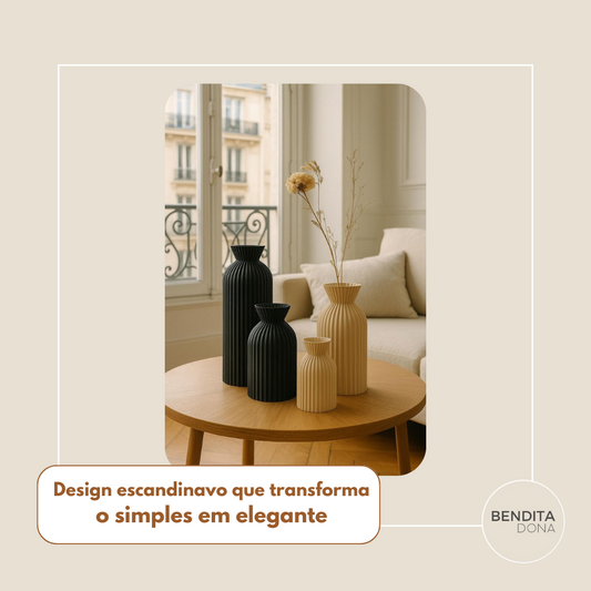Vaso Decorativo Texturizado - Plissé