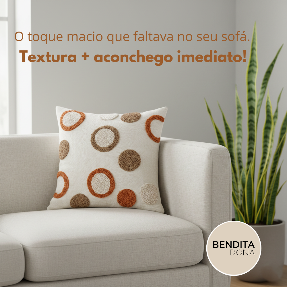 Capa de almofada Bordado Tufado - Dottie