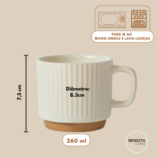 Caneca canelada para café ou chá - COZY