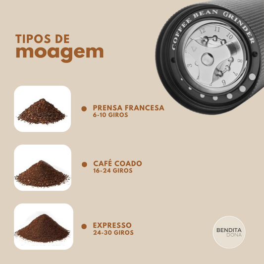 Moedor de Café Manual Ajustável - Grain