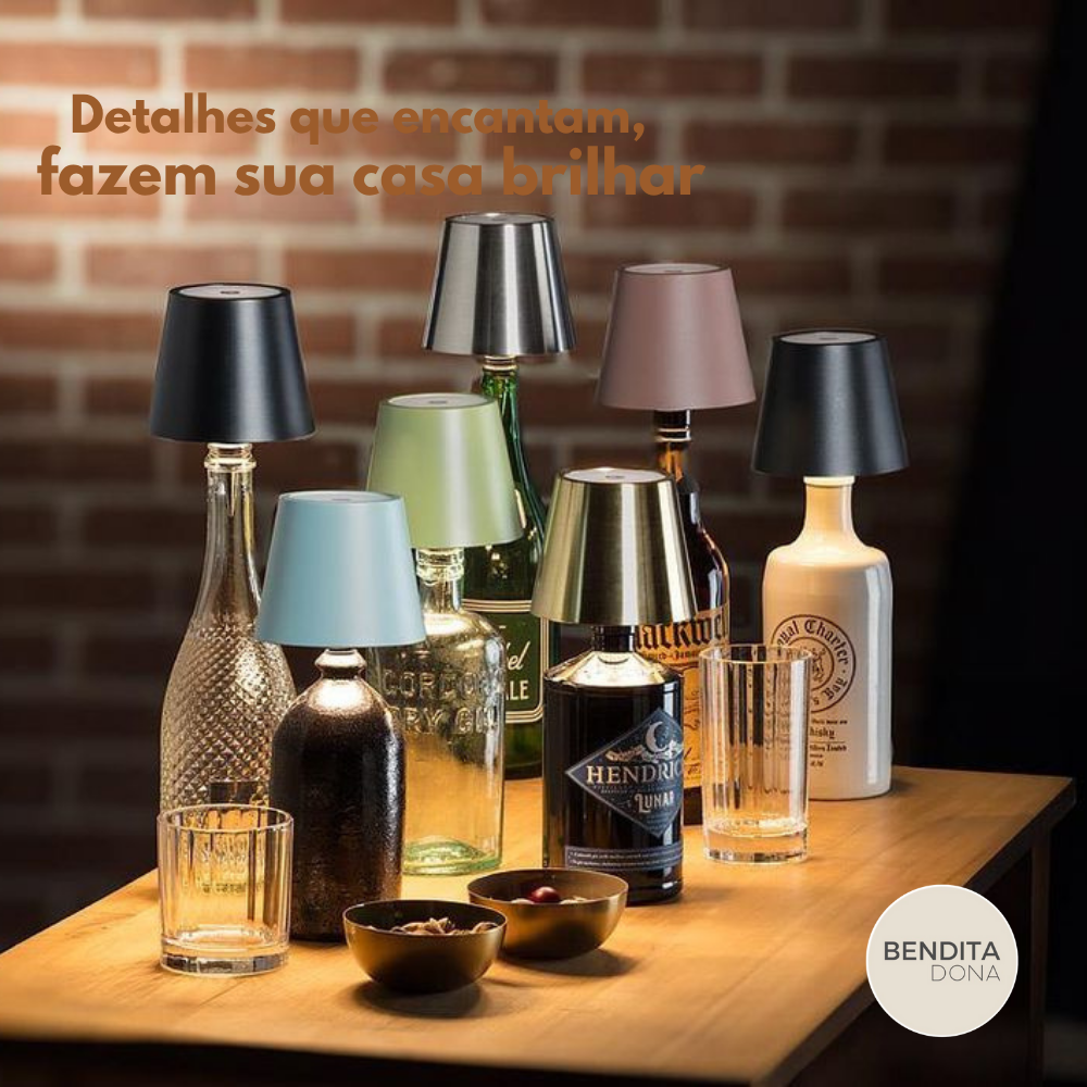 Luminária LED para Garrafas - Vintly