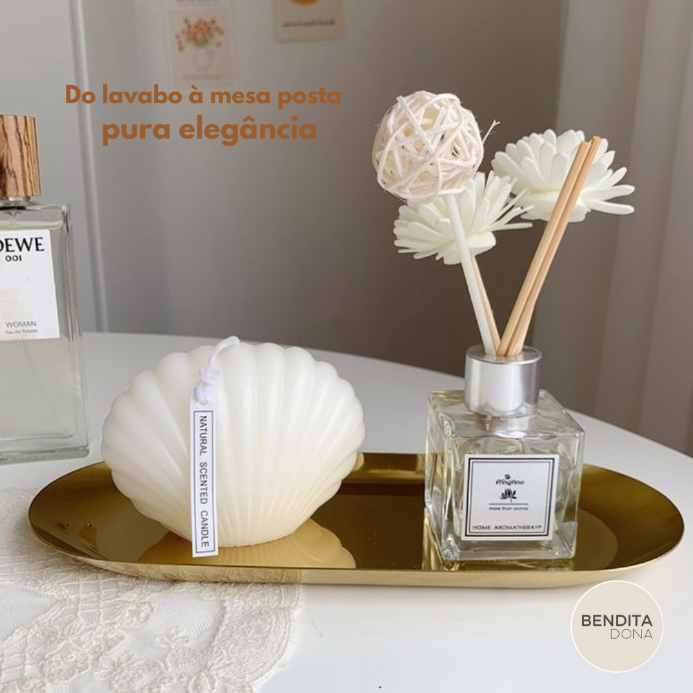 Bandeja de Metal Oval - Gleam