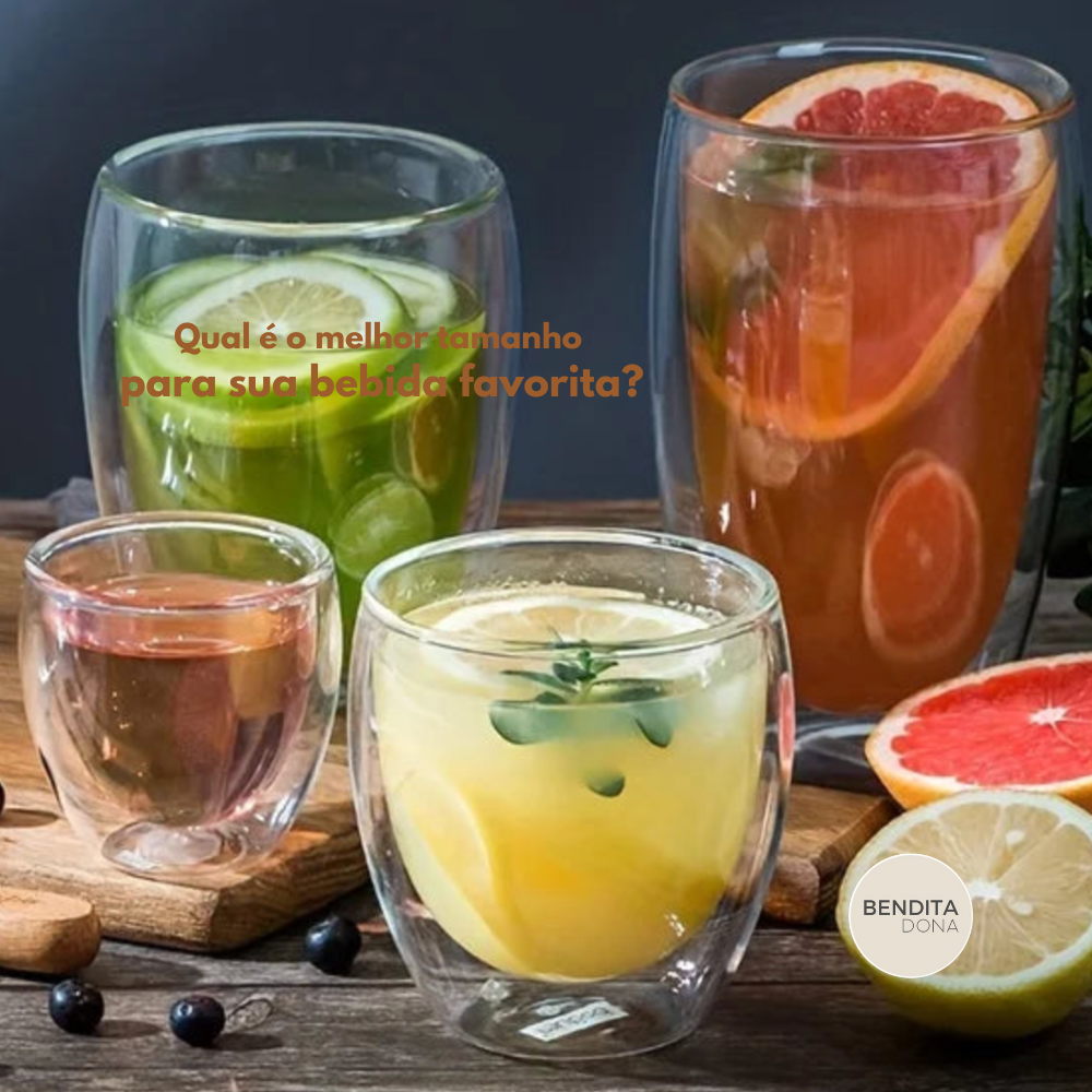 Copo de Vidro Duplo Borossilicato - BORO