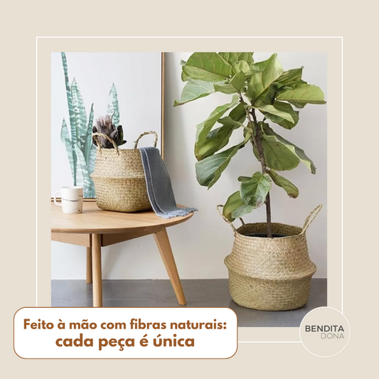 Cesto de Palha Natural- Nesty