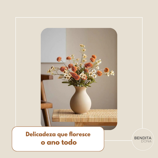 Buquê de Mini Crisântemos Artificiais - Ivy