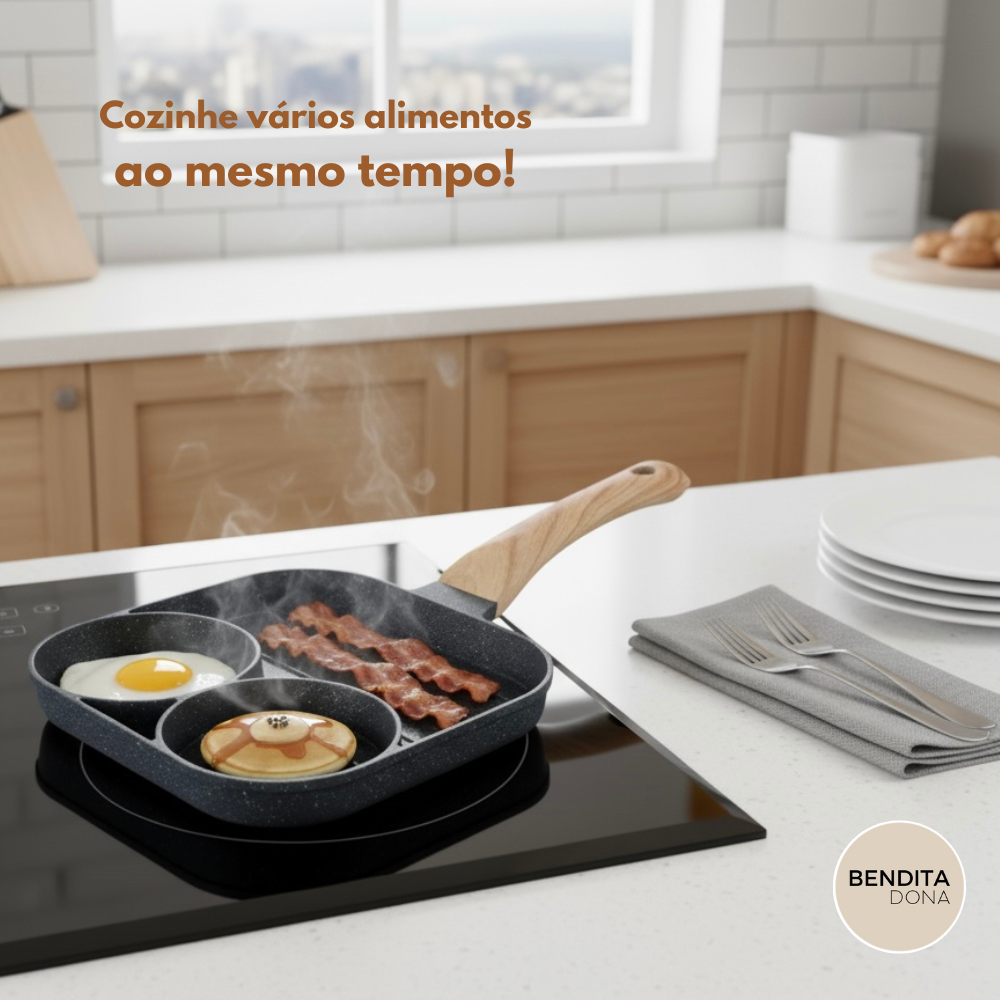 Frigideira Antiaderente Compacta 3 em 1 - TriChef