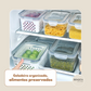 KIT 3 Organizadores de Geladeira com Cesto Drenante - FreshBox