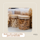 Pote Hermético de Vidro com Tampa de Bambu (400 ml) - Clary