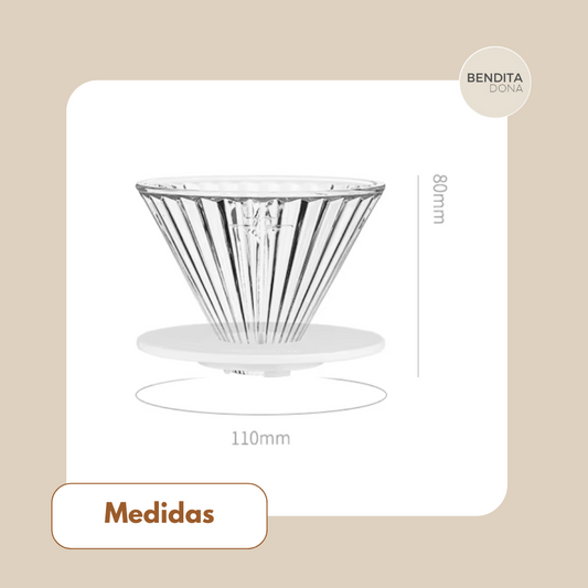 Gotejador de Café em Vidro 60° - Dripper