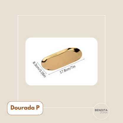 Bandeja de Metal Oval - Gleam