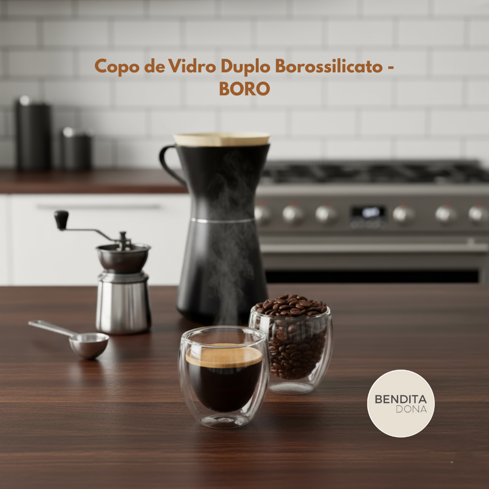 Copo de Vidro Duplo Borossilicato - BORO