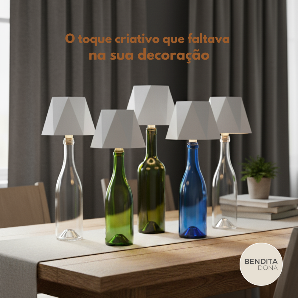 Luminária LED para Garrafas - Vintly