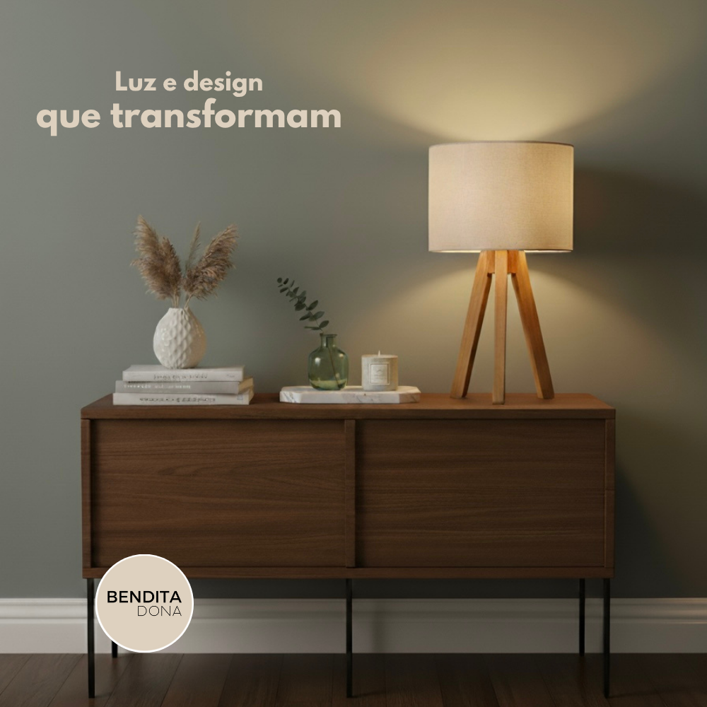 Abajur Rústico Tripé - Tone