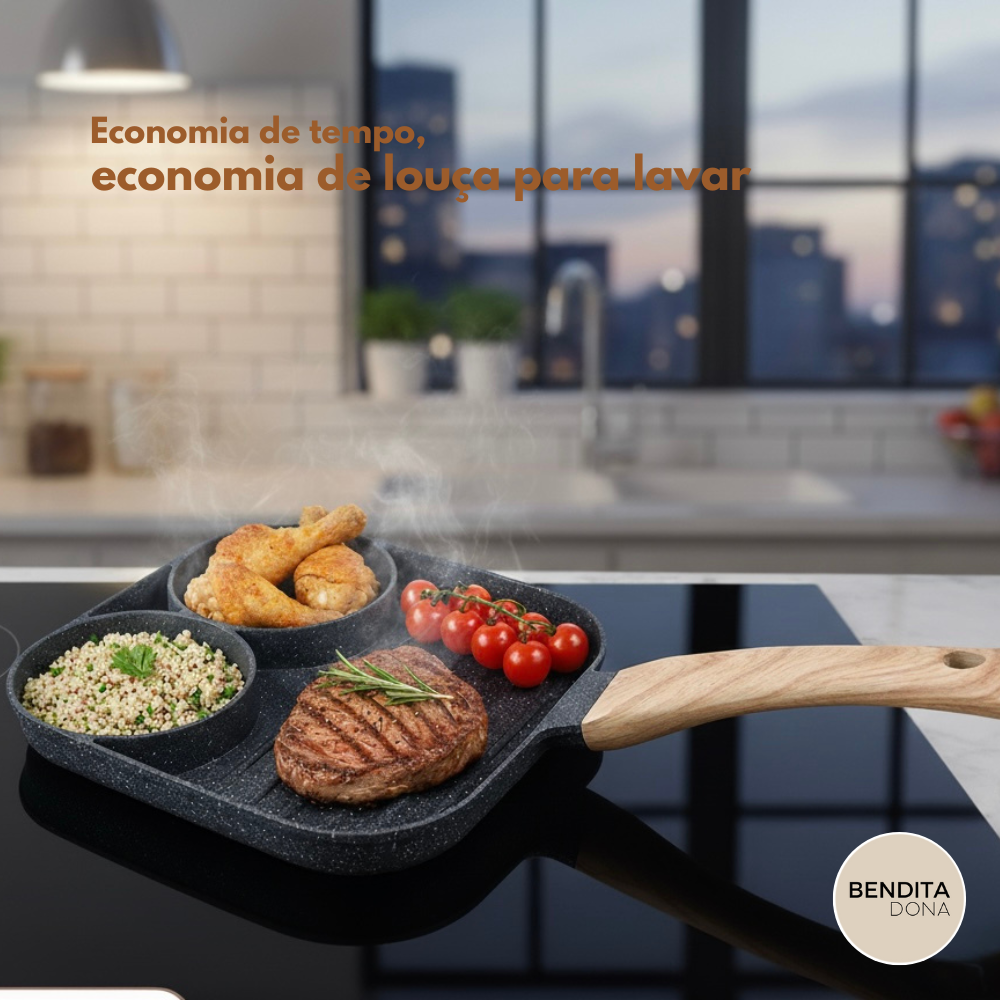 Frigideira Antiaderente Compacta 3 em 1 - TriChef