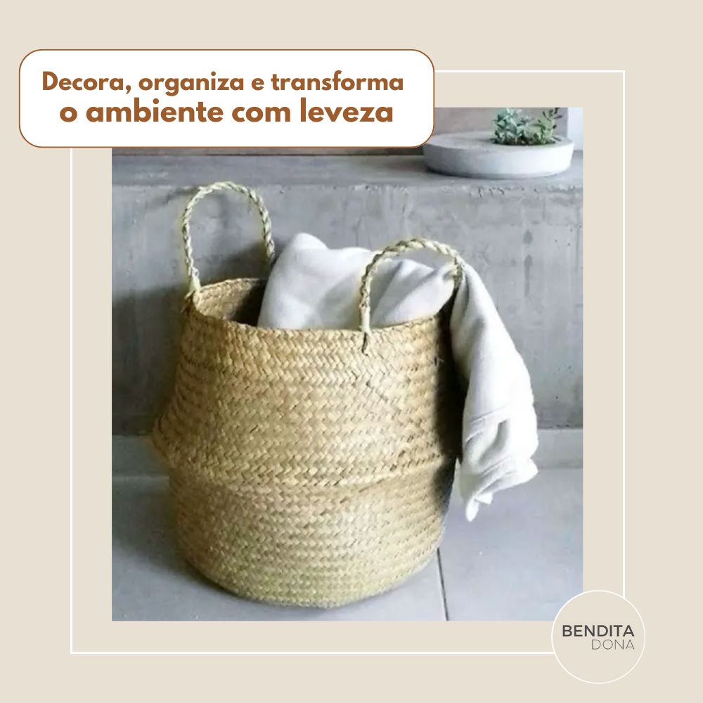 Cesto de Palha Natural- Nesty