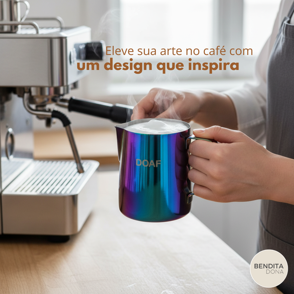 Jarra de Aço Inox para Espumar Leite - Lattea Art