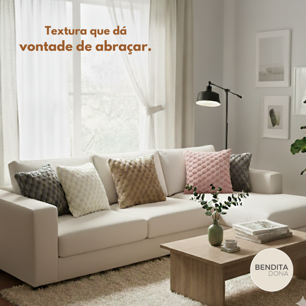 Capa de Almofada 3D de Pelúcia - Fluffy