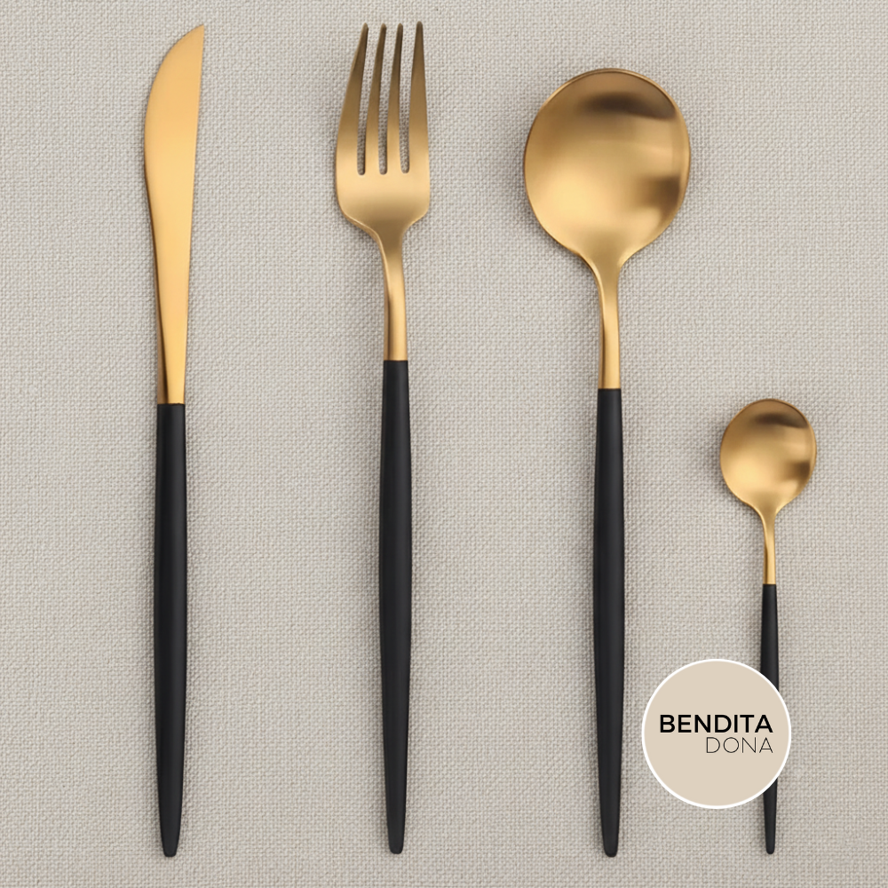 Conjunto de talheres de aço inox 24 peças - Luxe