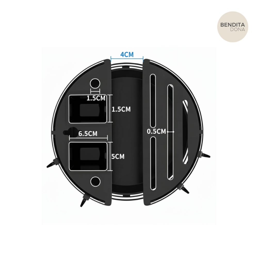 Organizador Rotativo de Utensílios de Cozinha em Metal- Turnix