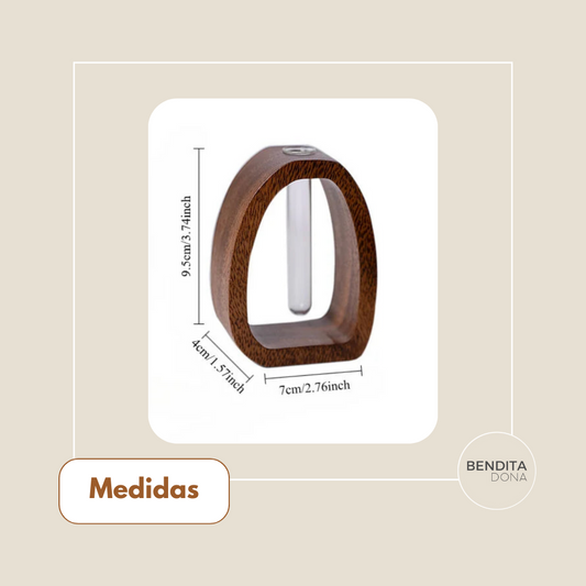 Mini Vaso de Madeira Vazado  - Nutt