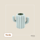 Vaso Plissado Decorativo - Cactus