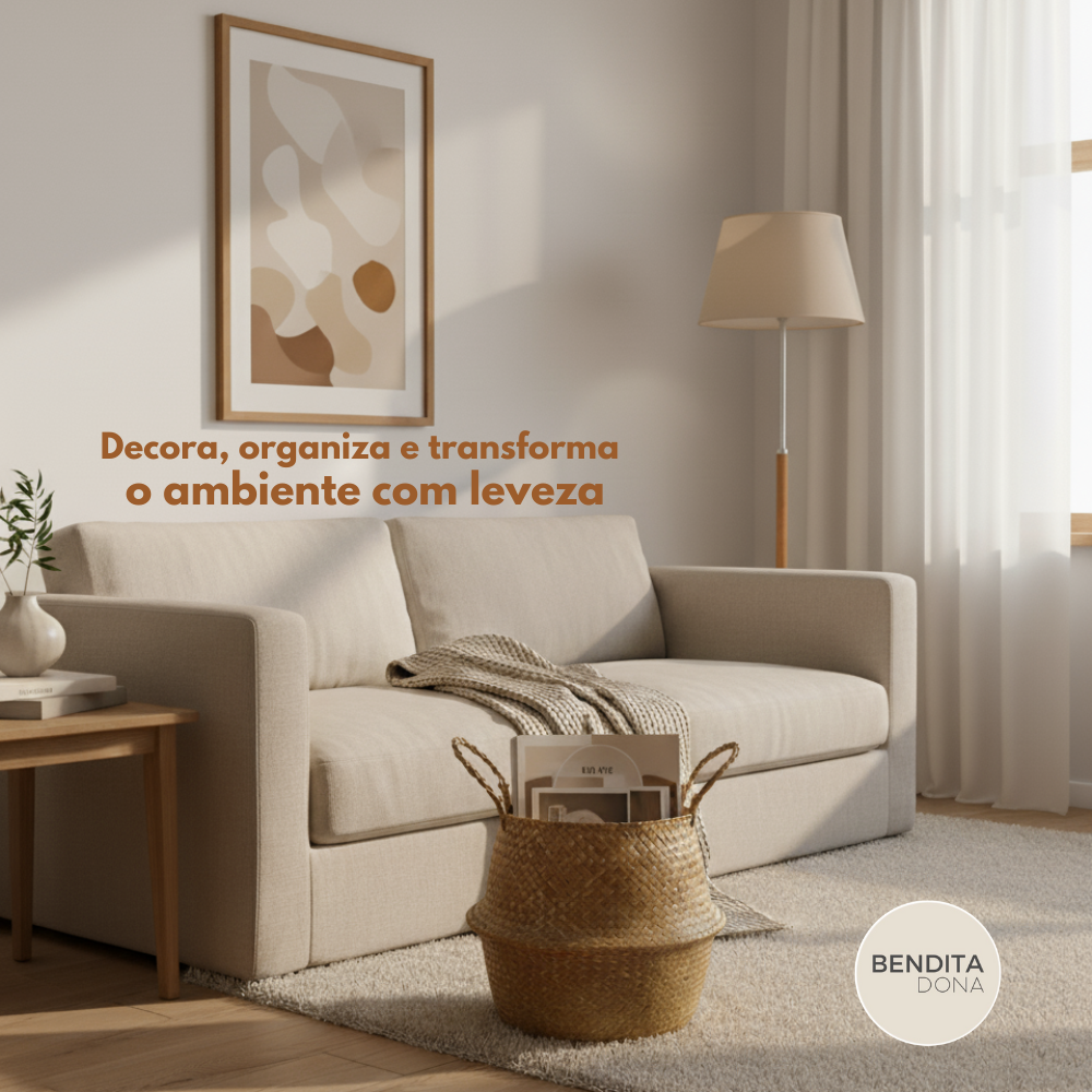 Cesto de Palha Natural- Nesty