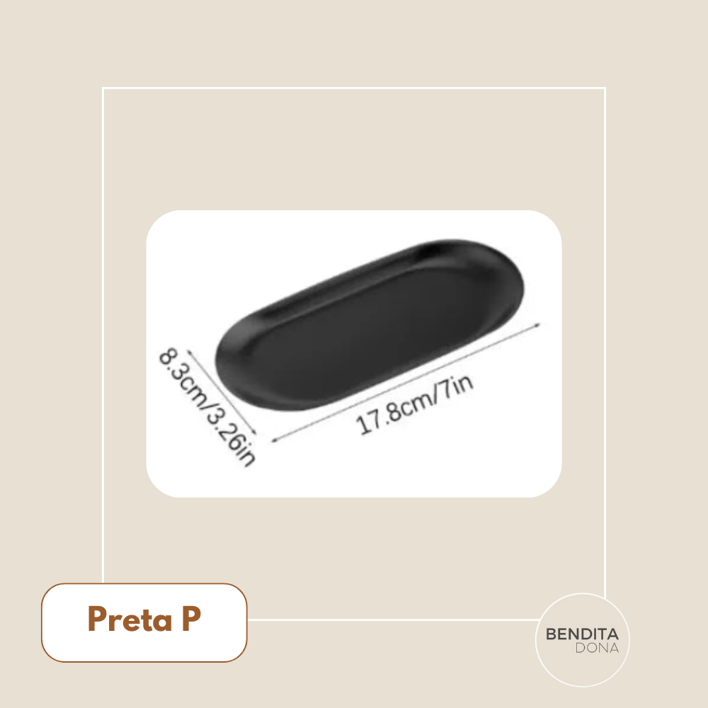 Bandeja de Metal Oval - Gleam