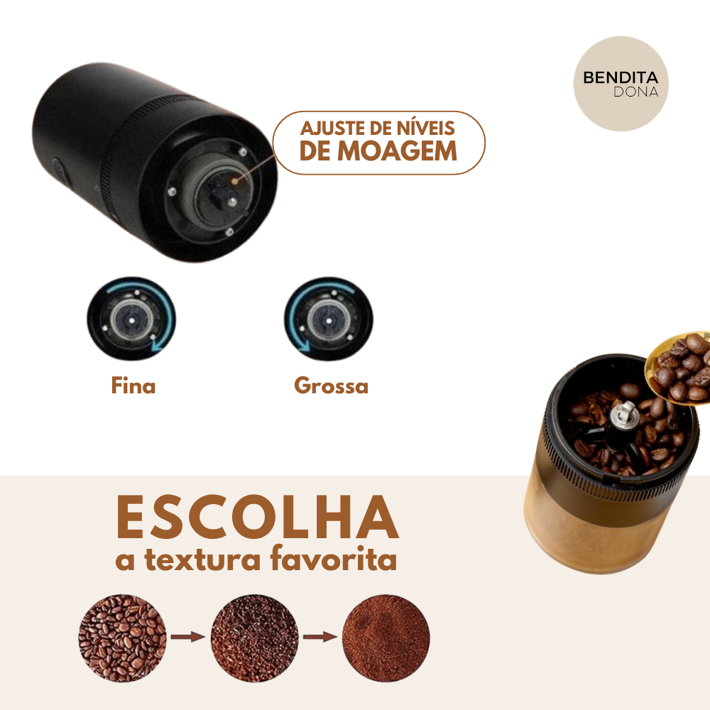 Moedor Portátil Elétrico de Café - FRESHY