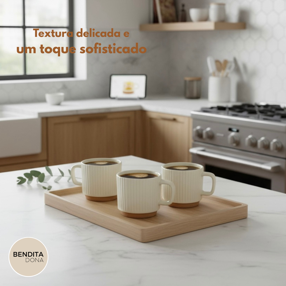 Caneca canelada para café ou chá - COZY