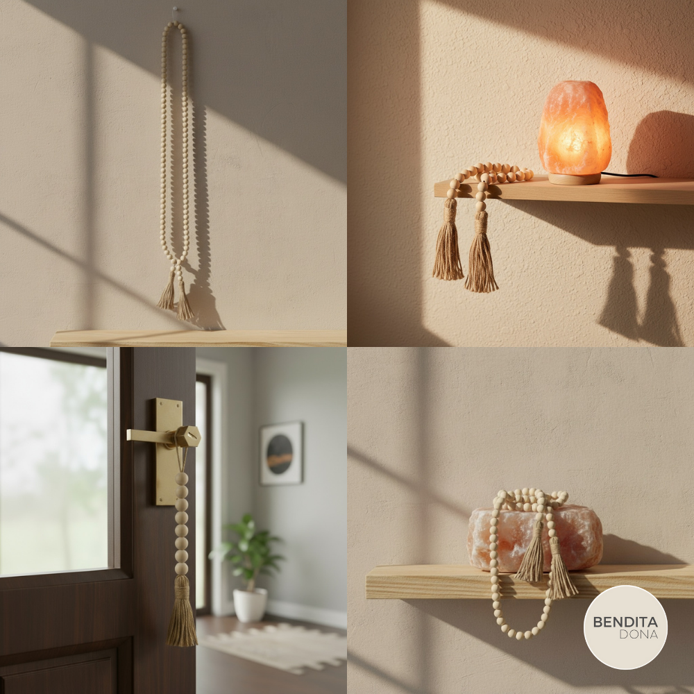 Colar de Miçangas de Madeira - Oakra