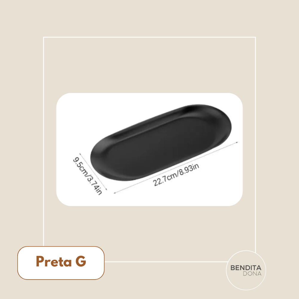 Bandeja de Metal Oval - Gleam