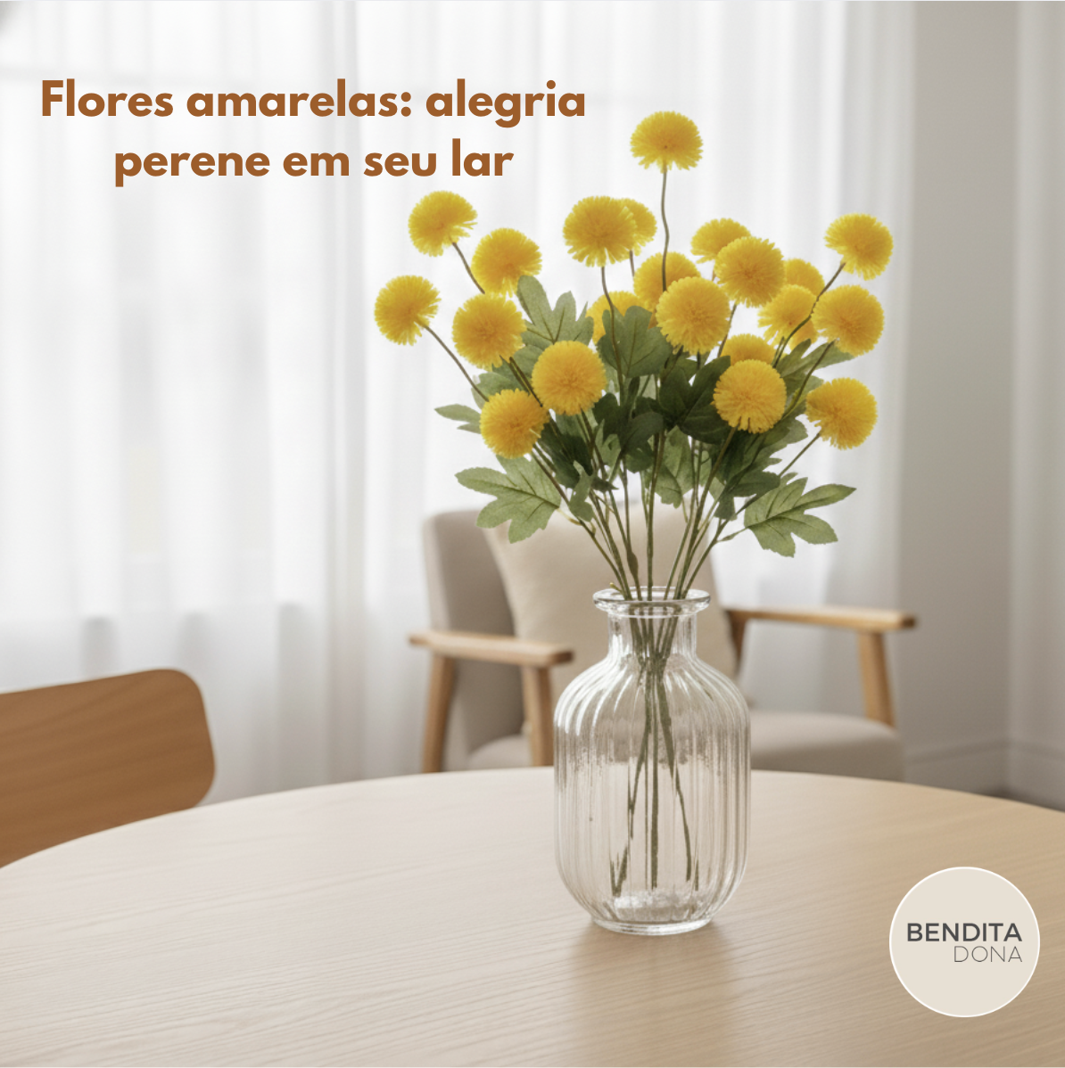 Buquê de Mini Crisântemos Artificiais - Ivy