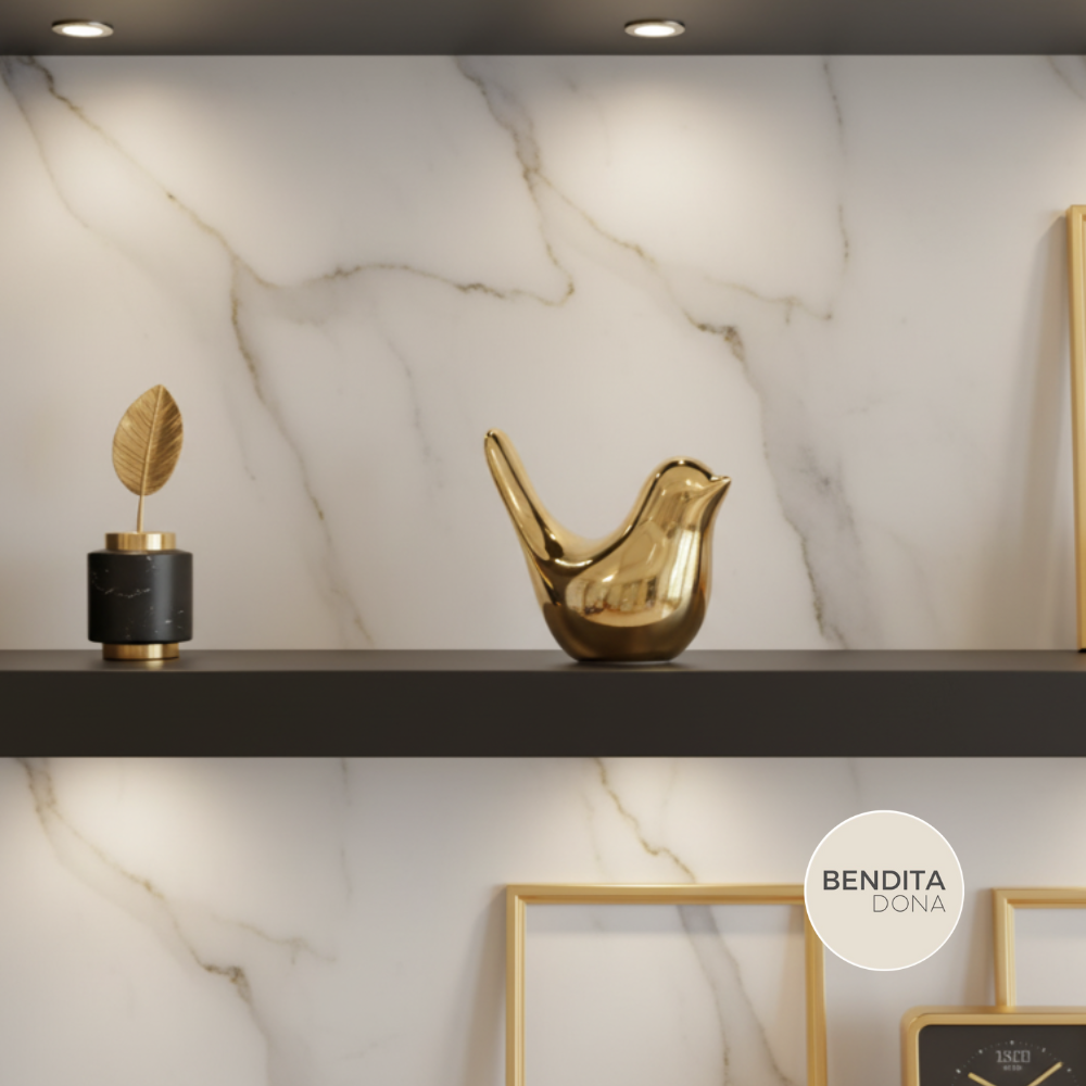 Pássaro Dourado de Cerâmica - Flynn