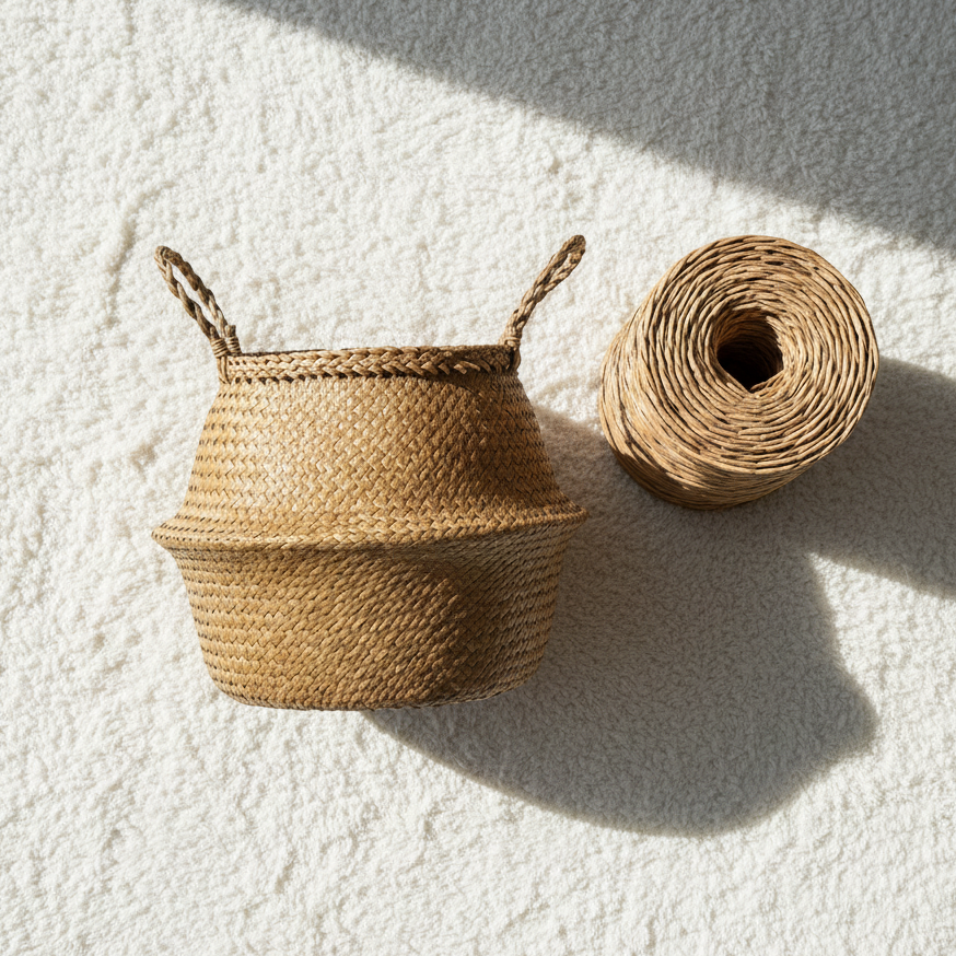Cesto de Palha Natural- Nesty
