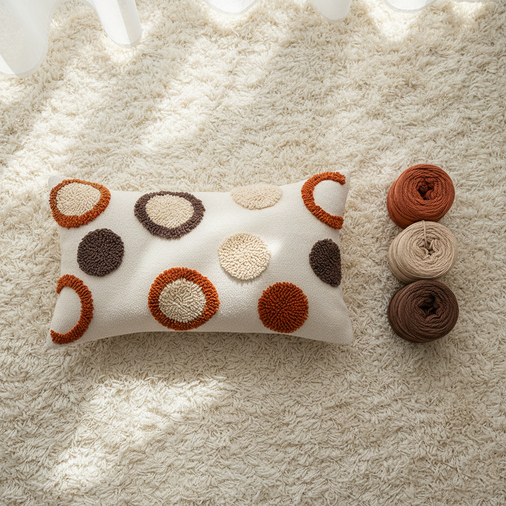 Capa de almofada Bordado Tufado - Dottie