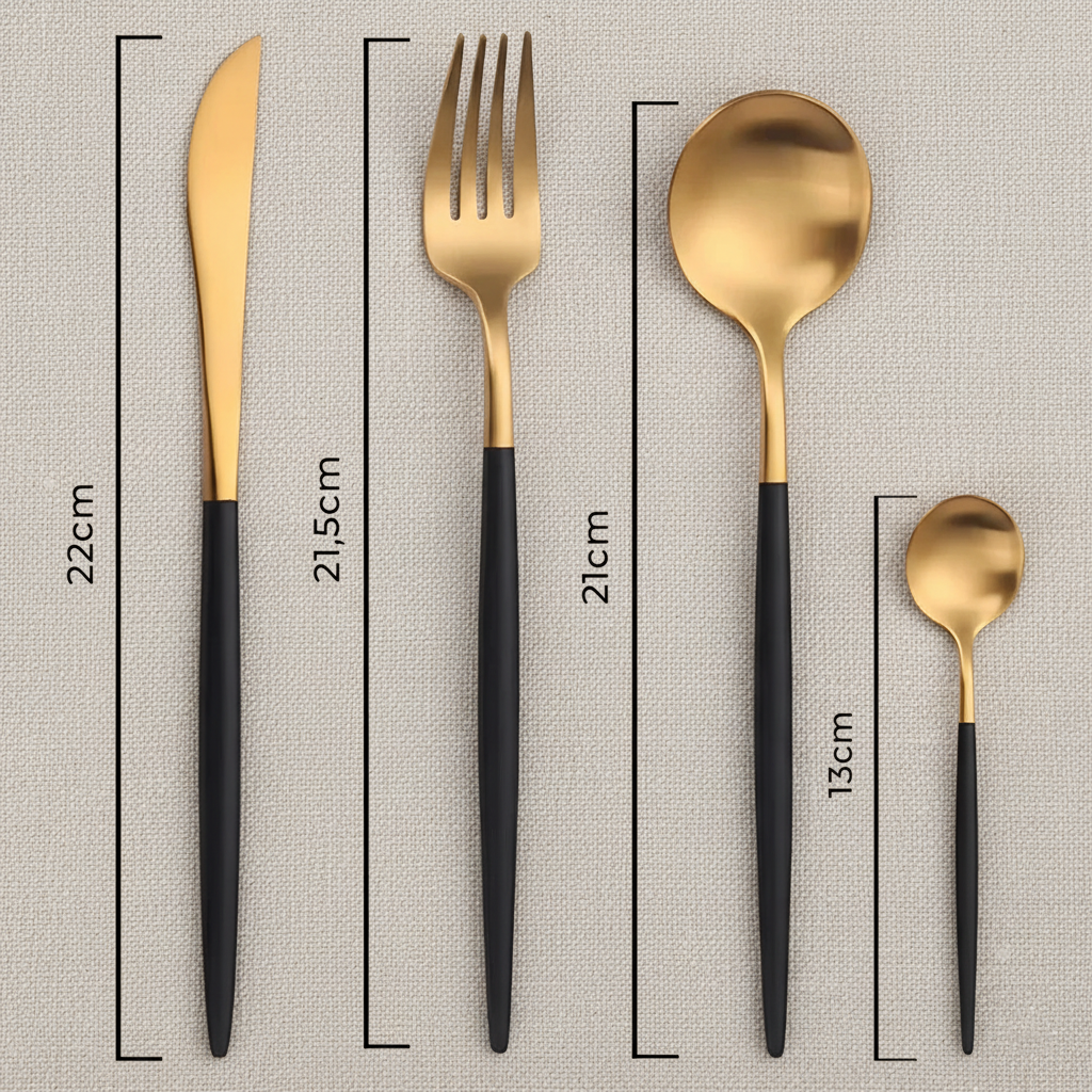 Conjunto de talheres de aço inox 24 peças - Luxe